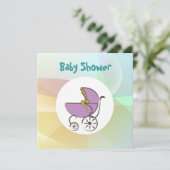 Pastel Baby Shower Einladung (Stehend Vorderseite)