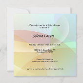 Pastel Baby Shower Einladung (Rückseite)