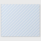 Pastel Baby Soft Blue und White Strift Geschenk Geschenkpapier (Flach)