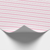 Pastel Baby Soft Pink und White Strift Geschenk Geschenkpapier (Ecke)
