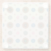 Pastel Babylonian Inspiriertes Blumenmuster Glasuntersetzer (Rückseite)