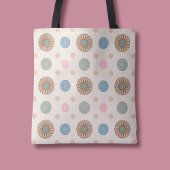 Pastel Babylonian Inspiriertes Blumenmuster Tasche