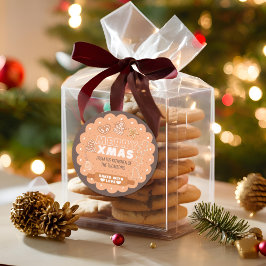 Pastel Backen Feierliches Keks Frohe Weihnachten Runder Aufkleber