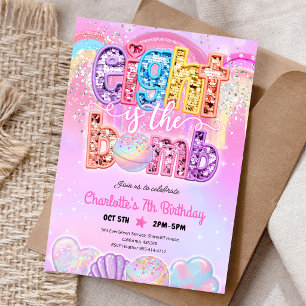 Pastel-Badebomben-Geburtstagsfeier 8. Geburtstag Einladung