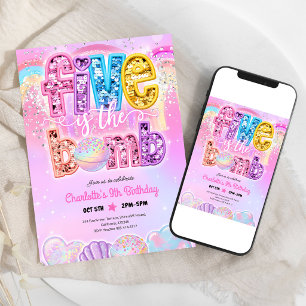 Pastel-Badebomben-Party zum 5. Geburtstag Einladung