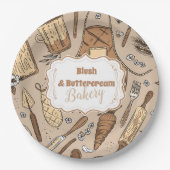 Pastel Bakery Branding Pappteller (Vorderseite)