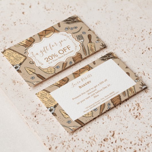 Pastel Bakery Branding Rabattkarte