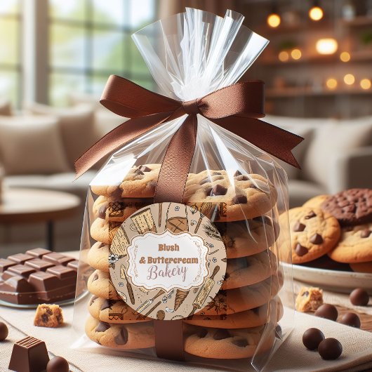 Pastel Bakery Branding Runder Aufkleber