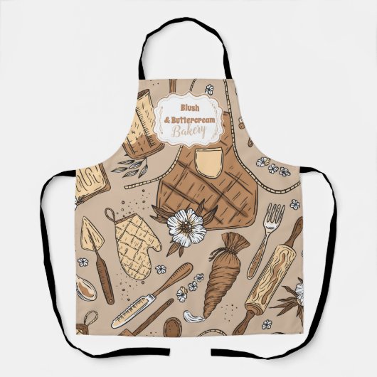 Pastel Bakery Branding Schürze (Vorderseite)