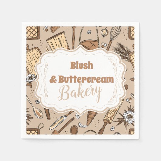 Pastel Bakery Branding Serviette (Vorderseite)