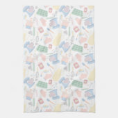 Pastel Baking Thema Sweet Desserts Konditorei Kuns Geschirrtuch (Vertikal)