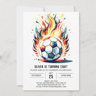 Pastel Ball Editable Soccer Geburtstag Einladung
