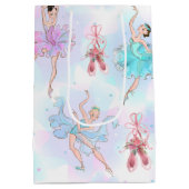 Pastel Ballet Dancers  Mittlere Geschenktüte (Rückseite)