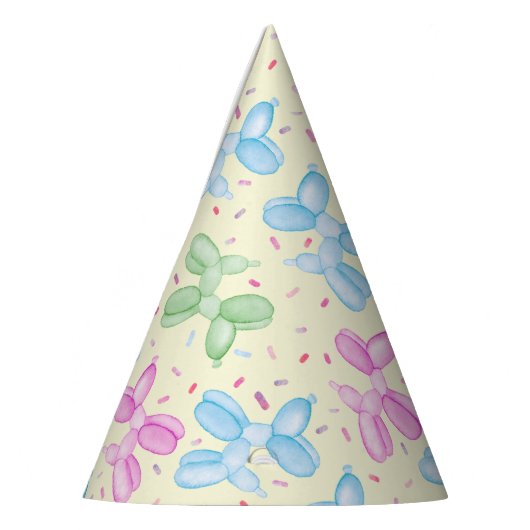 Pastel Balloon Animal Birthday Party Hat Partyhütchen (Links)