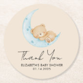 Pastel Balloon Baby Shower Runder Pappuntersetzer (Vorderseite)