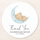 Pastel Balloon Baby Shower Runder Pappuntersetzer (Vorderseite)