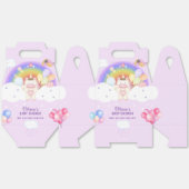 Pastel Balloon Unicorn Rainbow Baby Dusche Geschenkschachtel (Ungeklappt)