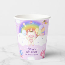Pastel Balloon Unicorn Rainbow Baby Dusche