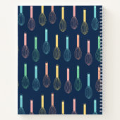 Pastel Balloon Whisks Navy Blue Recipe Notizblock (Rückseite)