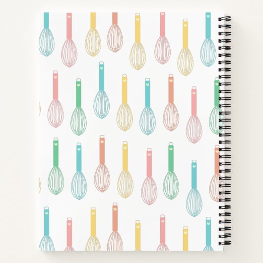 Pastel Balloon Whisks Rezept Notizblock (Rückseite)