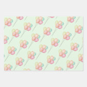 Pastel Balloons Babydusche Geschenkpapier Set (Vorderseite)