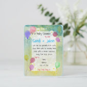 Pastel Balloons Babydusche von Mail Einladung (Stehend Vorderseite)