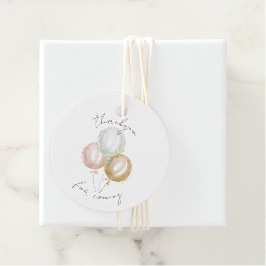 Pastel Balloons Danke Geschenkanhänger (Beispiel)