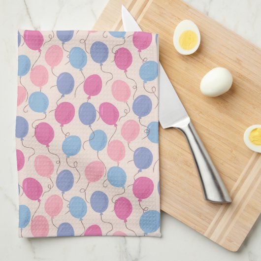 Pastel Balloons Geschirrtuch (Viertel Falte)