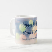 Pastel Balloons Happy Birthday Individuelle Name Kaffeetasse (Vorderseite Links)