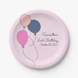 Pastel Balloons Kindergeburtstag Party Plate Pappteller