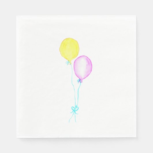 Pastel Balloons Napkins Serviette (Vorderseite)