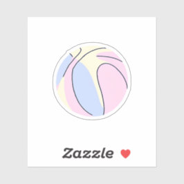 Pastel Basketball Aufkleber