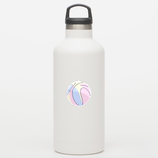 Pastel Basketball Aufkleber (Wassserflasche)