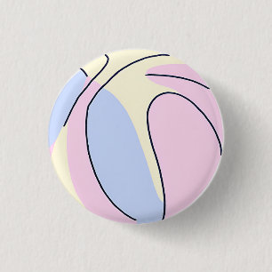 Pastel Basketball Button