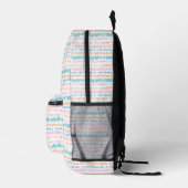 Pastel Batik Muster Bedruckter Rucksack (Rechts)