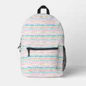 Pastel Batik Muster Bedruckter Rucksack (Vorderseite)