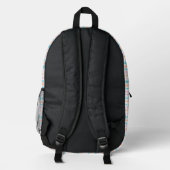Pastel Batik Muster Bedruckter Rucksack (Rückseite)