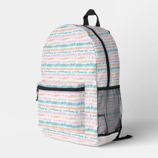 Pastel Batik Muster Bedruckter Rucksack (Rückseitige Ecke Rechts)