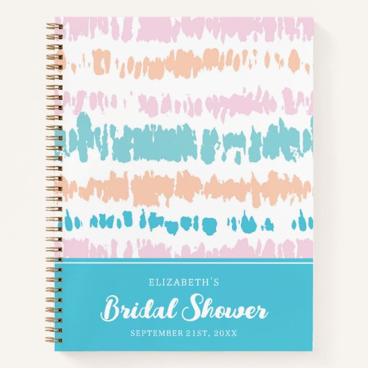 Pastel Batik Muster | BRAUTPARTY Notizblock (Vorderseite)