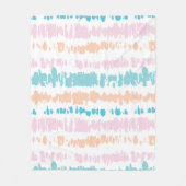 Pastel Batik Muster Fleecedecke (Vorderseite)