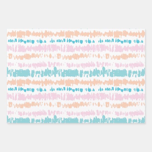 Pastel Batik Muster Geschenkpapier Set (Vorderseite 2)