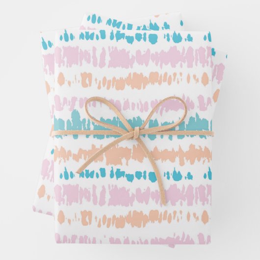 Pastel Batik Muster Geschenkpapier Set (Beispiel)