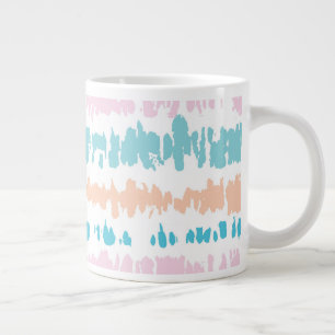 Pastel Batik Muster Jumbo-Tasse