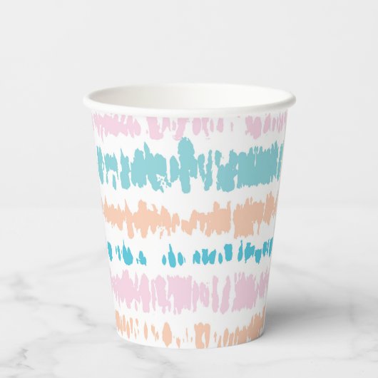 Pastel Batik Muster Pappbecher (Rückseite)