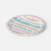 Pastel Batik Muster Pappteller (Schrägansicht)