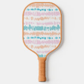 Pastel Batik Muster Pickleball Schläger (Vorderseite)