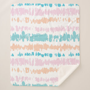 Pastel Batik Muster Sherpadecke