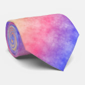 Pastel Batik Rainbow Gradient Pattern Krawatte (Gerollt)