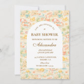 Pastel Beach Animals  Baby Shower Einladung (Vorderseite)