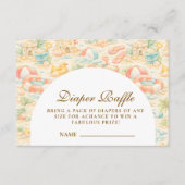Pastel Beach Animals  Diapper Raffle Begleitkarte (Vorderseite)